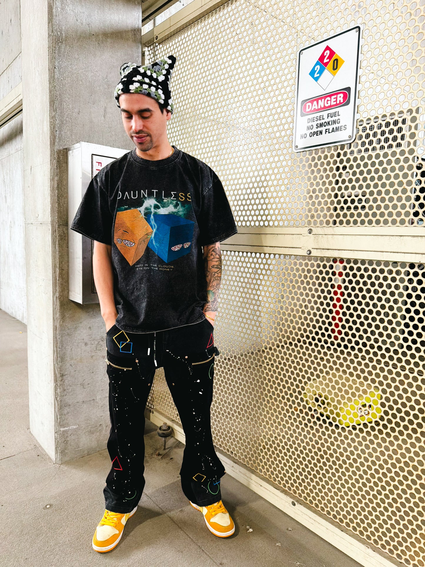 VINTAGE SHAPE TEE (YEL/BLU)